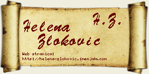 Helena Zloković vizit kartica